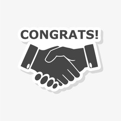 Congrats sticker, Congrats icon 