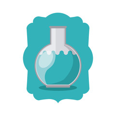 Isolated flask of school design