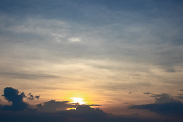Fototapeta na wymiar Beautiful Blurred sky color sunset for background
