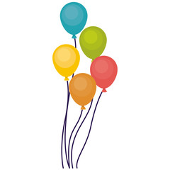 Isolated balloon of celebration design