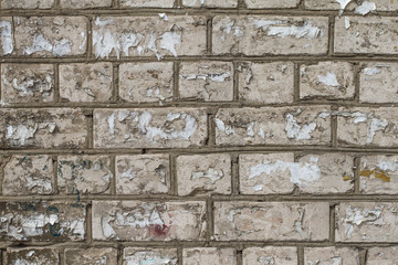 brick wall texture. an old wall of many bricks.