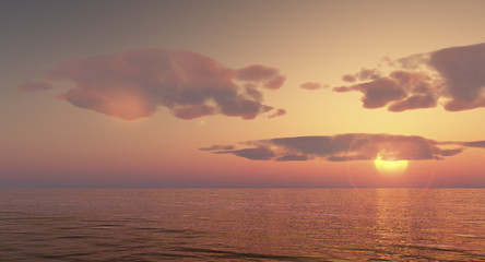Beautiful sea and sky at sunset