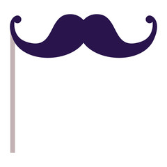 Isolated mustache of celebration design