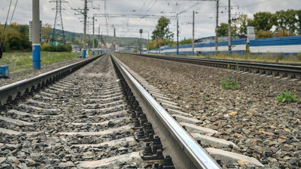 Railway tracks stretching into next
