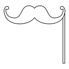 Isolated mustache of celebration design