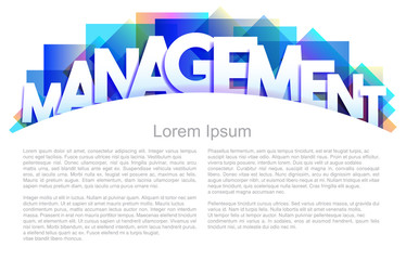 Management word vector concept with copy space