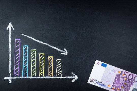 business chart fall of euro