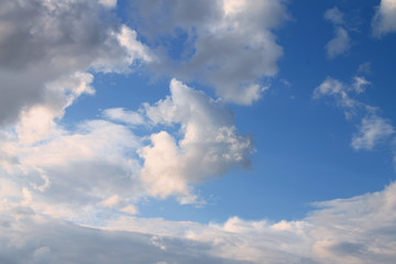 Blue sky with white clouds