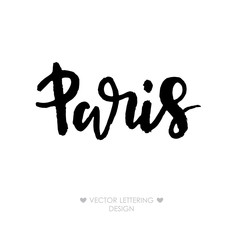 Paris Vector typographic illustration of French word