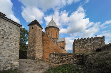 Fototapeta na wymiar A castle complex Ananuri on the Aragvi River in Georgia