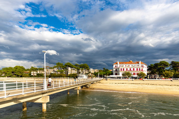 The Moulleau jetty and shore in France