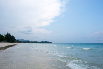 sea beach with blue.