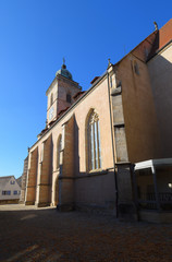 Nürtingen, Baden-Württemberg, Deutschland : Blick auf die Stadtkirche St. Laurentius.