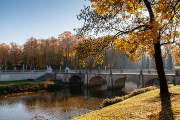 Jesień w parku Branickich, Polska, Podlasie, Białystok