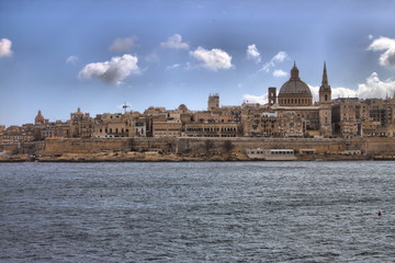 Fototapeta na wymiar Panoramic view of Valletta, Malta