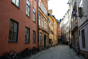 Bicycles and windows on Osterlanggatan