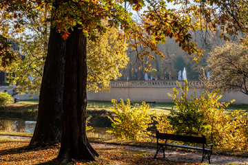 Jesień w parku Branickich, Polska, Podlasie, Białystok