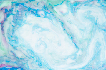 Obraz premium Abstract colored background. Stains of paint on the water. Ebru art, marbled paper.