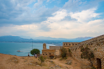 Venetian Palamidi castle in Nafplio city in Peloponnese, Greece