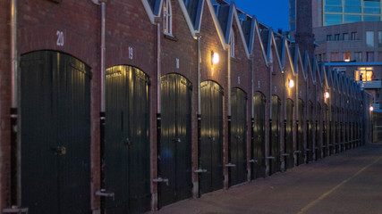 Eindhoven, Gelderland/Netherlands - October 13th 2018: Eindhoven centre by sunset