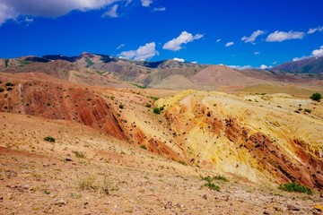 Landscape with red mountains