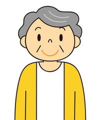 女性　シニア　おばあちゃん　笑顔