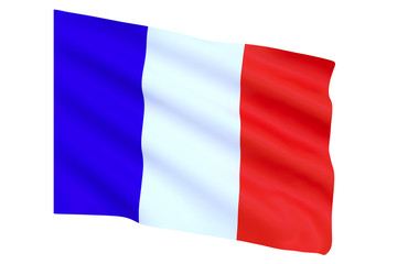flag france white red blue white background