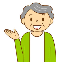 女性　シニア　おばあちゃん　ご案内