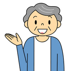 女性　シニア　おばあちゃん　ご案内