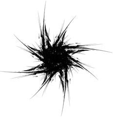 Ink Eight Point Star Abstract