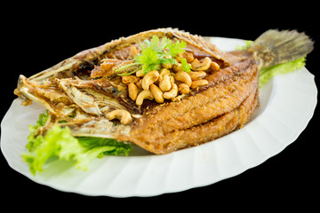Snapper topped with sauce