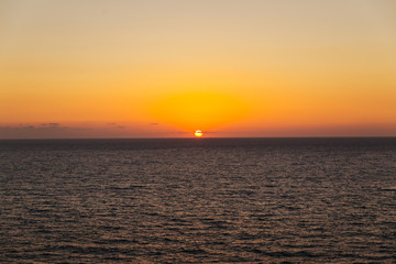 Sunset on the Ionian sea, Lefkada island, Greece