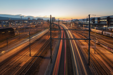 Fototapeta premium Transport kolejowy w Szwajcarii - Zurich Altstetten