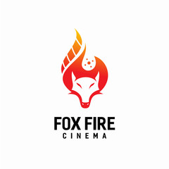 Fox fire and Cinema production Logo Design Concept