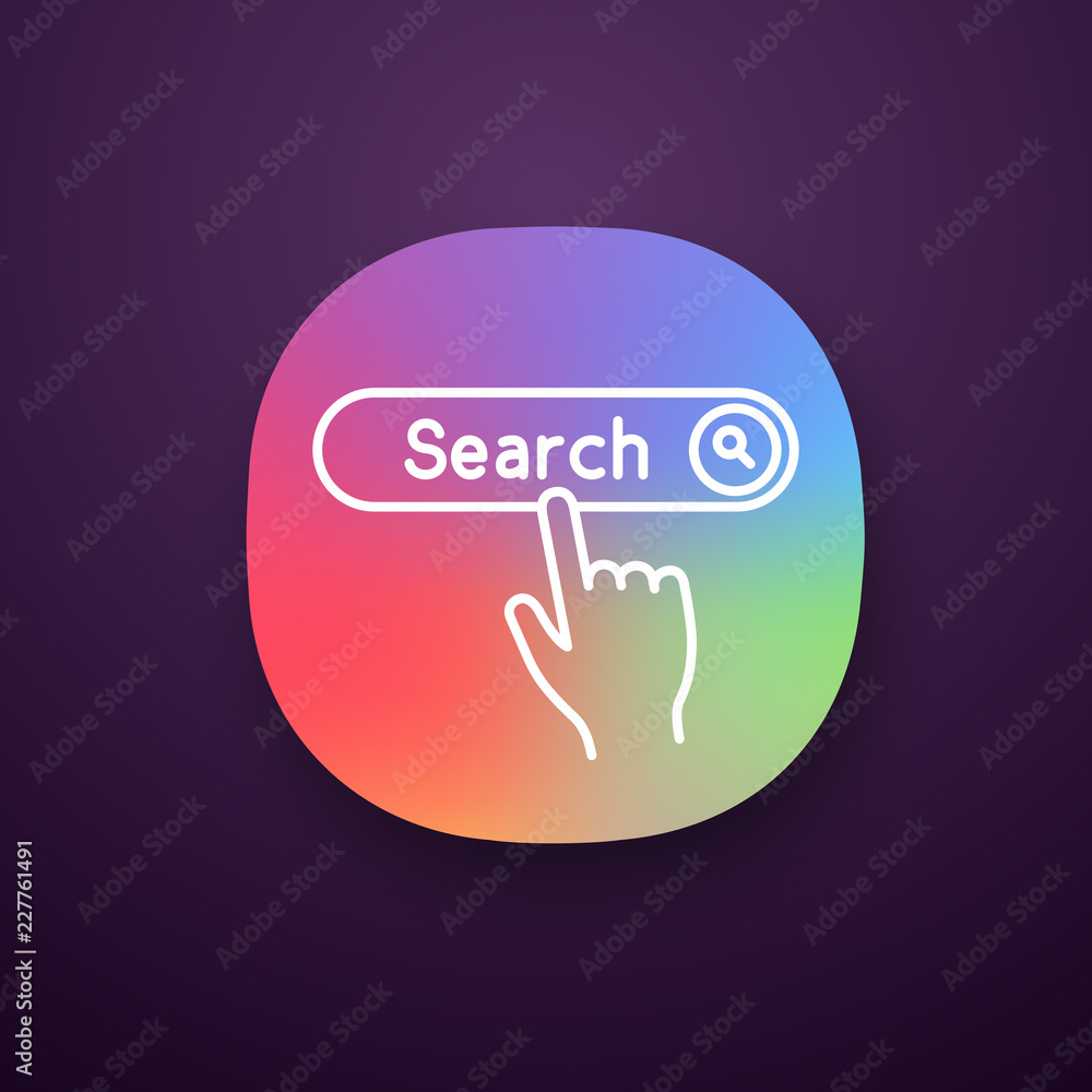 Poster  Search button click app icon