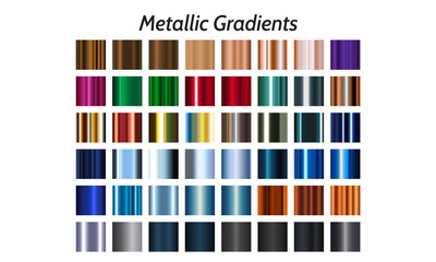 metallic gradients vector design element metal shine silver