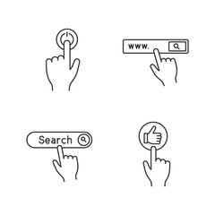 App buttons linear icons set