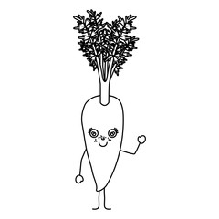 black silhouette of carrot cartoon