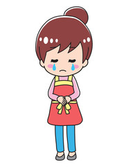 Crying housewife