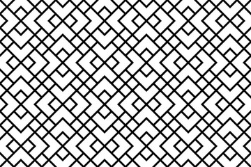The geometric pattern with lines. Seamless vector background. White and black texture. Graphic modern pattern. Simple lattice graphic design