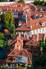 View over the rooftops of the old city. Czech Republic.