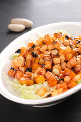 Assorted fruit and flavoured fish