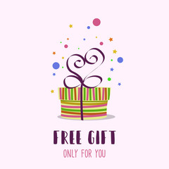 vector abstract flat isolated artistic free gift box illustration template