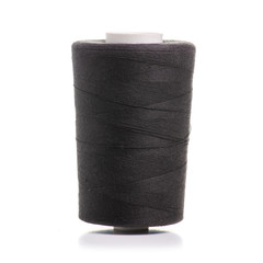 thread black sewing isolated on white background