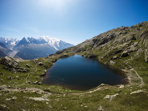 The beautiful Lac Blanc from Chamonix area.