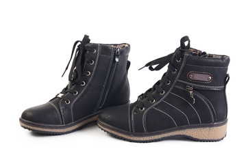 Women autumn boots isolated on white background