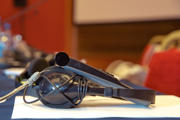 Wireless multy language headphones . Headphones used for simultaneous translation equipment...