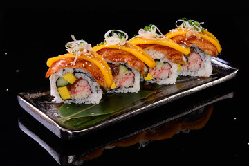 Fragrant mountain eel California roll