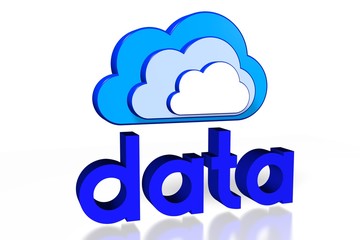 3D data / cloud computing concept
