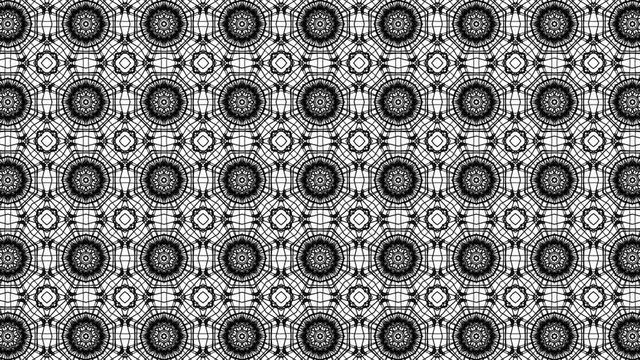 black three-dimensional abstract figure slowly moving on a white background. kaleidoscope effect. 3d rendering